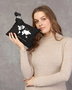 Zoozie Bags 1708 Neceser de Maquillaje de Algodón 100%, Negro, 25x18 cm